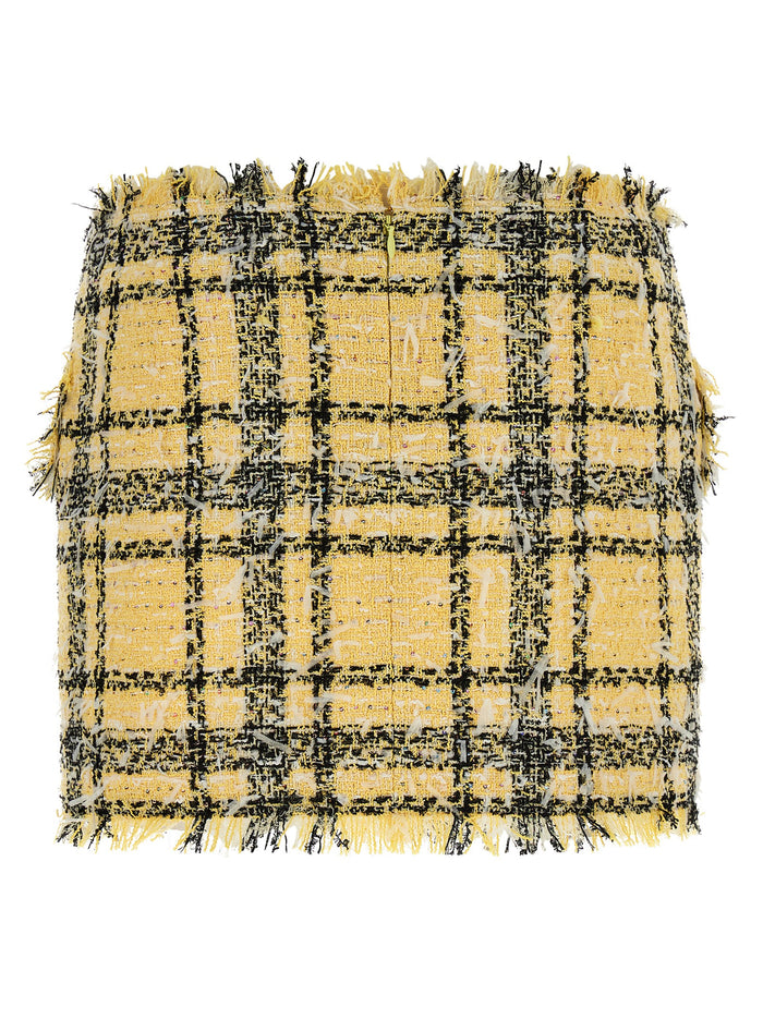 Lurex tweed skirt Multicolor Polyester Cotton Polyamide