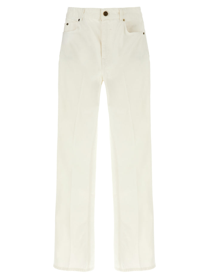 Embroidery jeans White Cotton