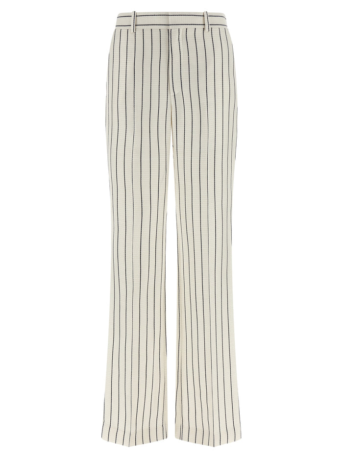 Striped pants White Viscose Linen