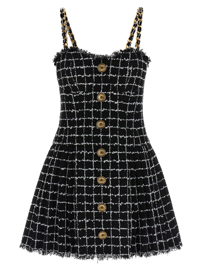 Tweed dress Black Polyamide Cotton Ac