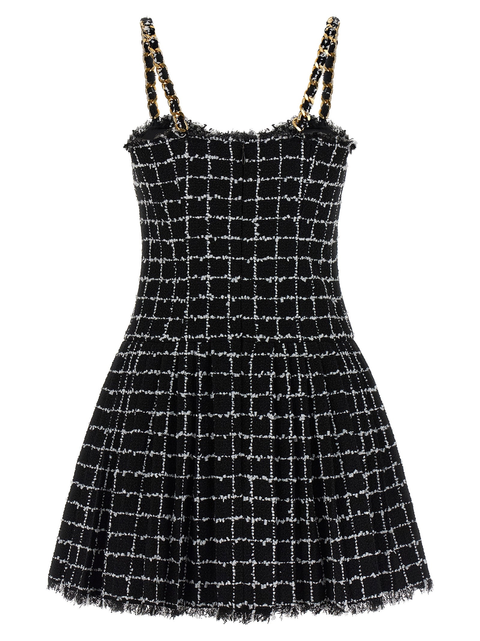 Tweed dress Black Polyamide Cotton Ac