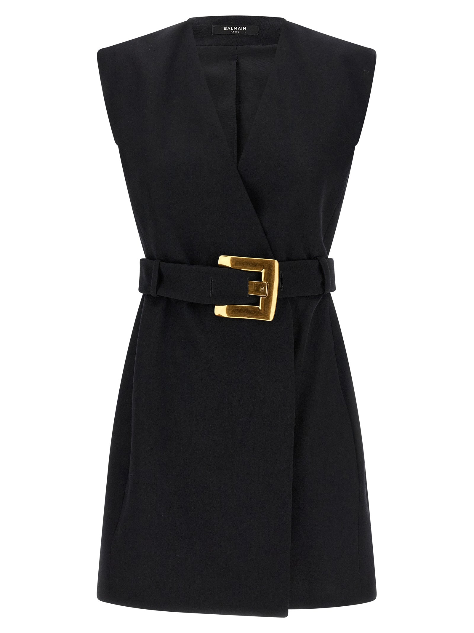 Wrap dress Black Virgin Wool