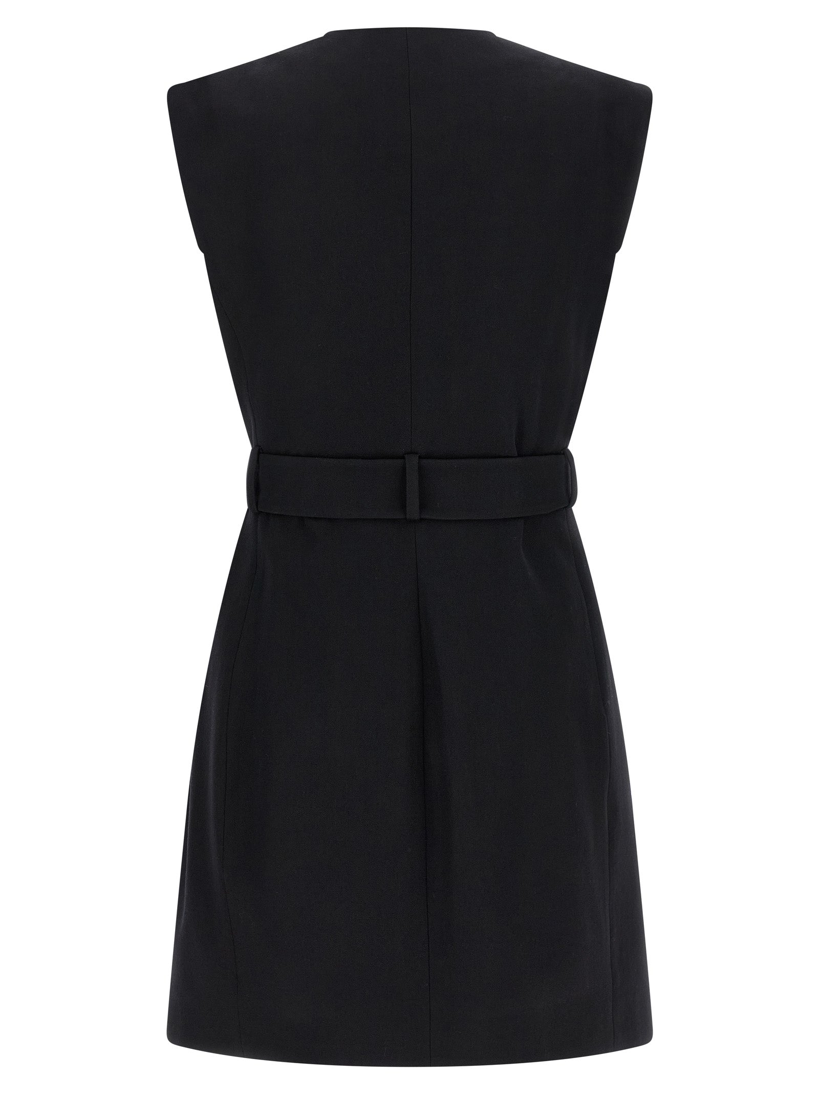 Wrap dress Black Virgin Wool