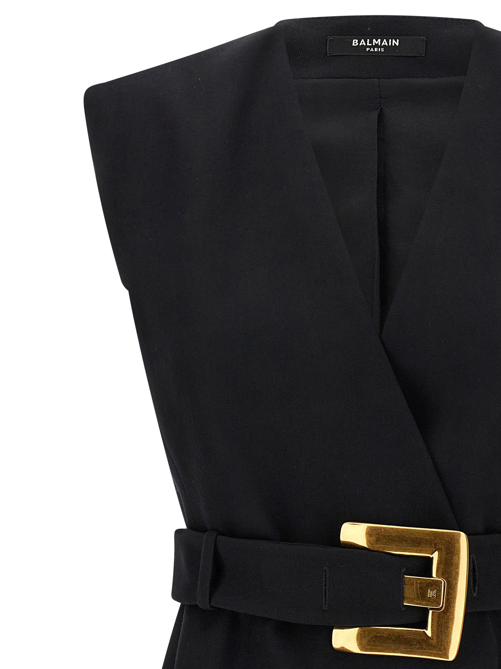 Wrap dress Black Virgin Wool