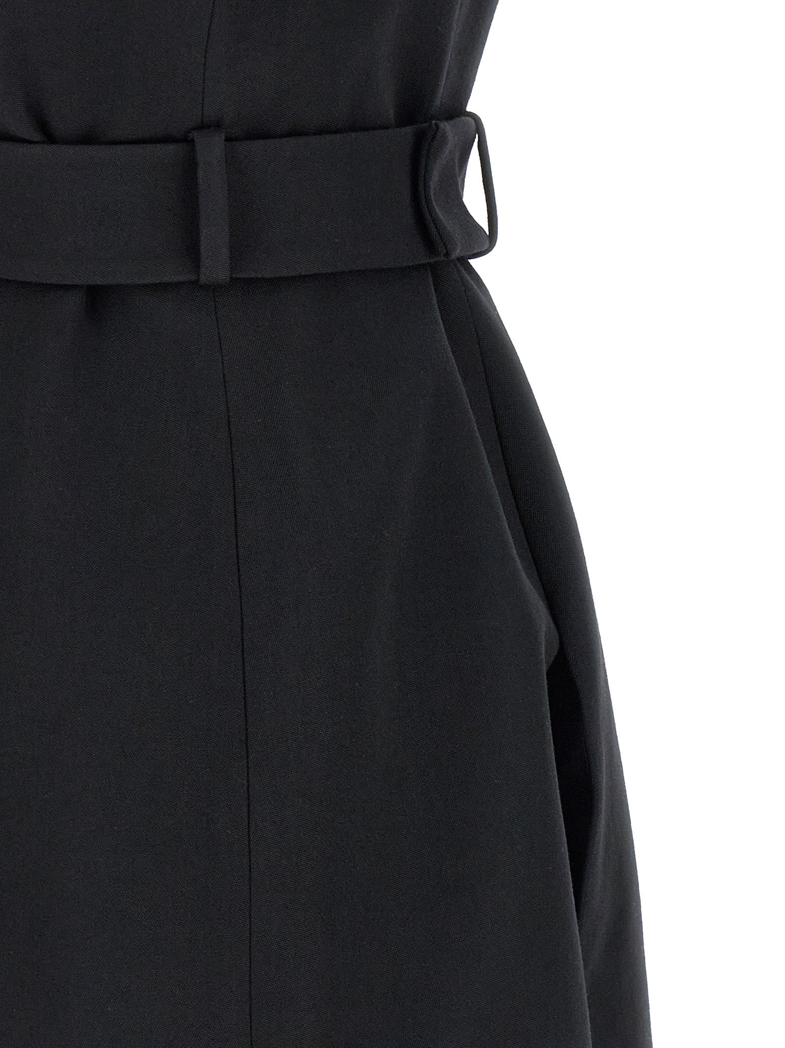 Wrap dress Black Virgin Wool