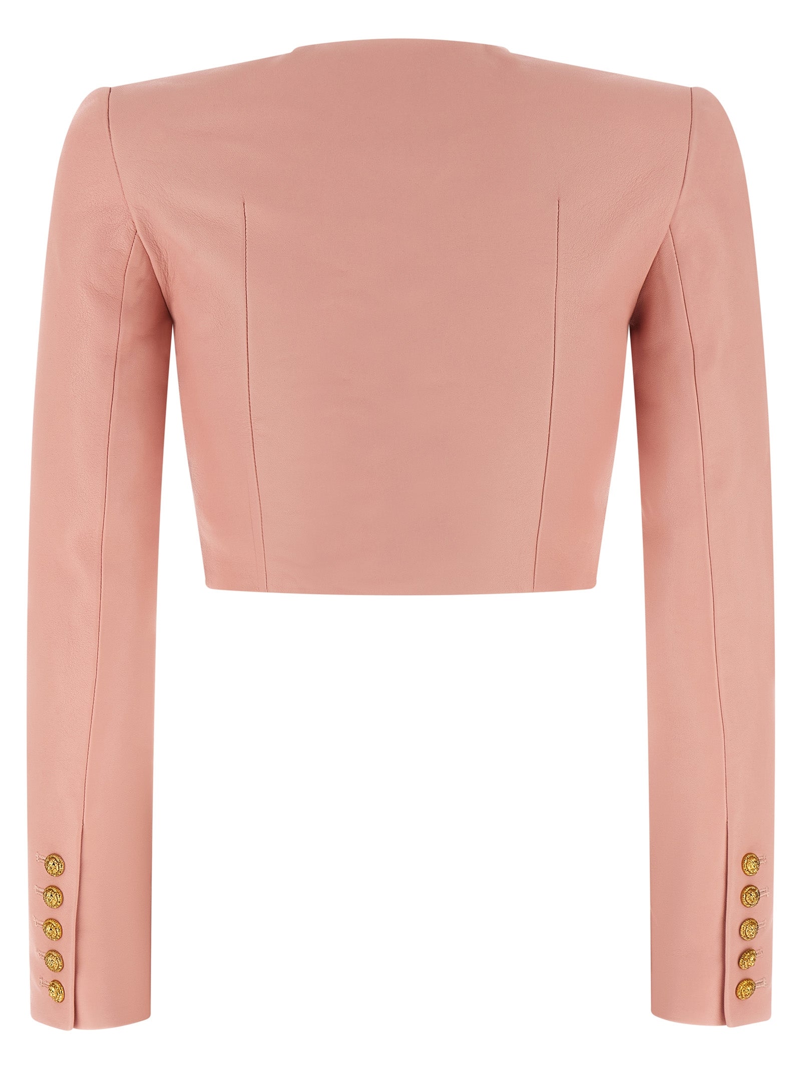 Testa di leone bolero blazer Pink Lamb Leather (ovis Aries) Blazer, Suits