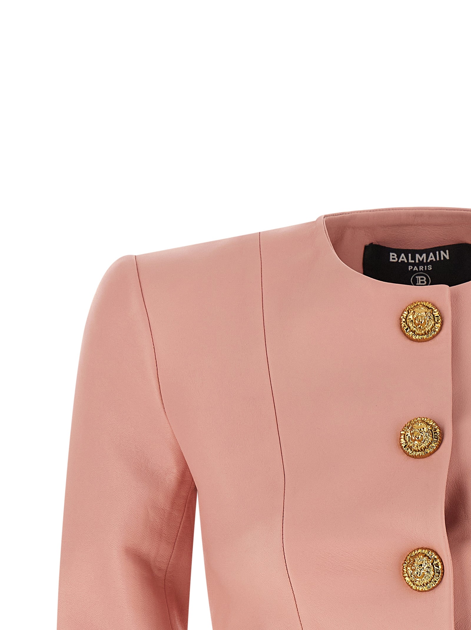 Testa di leone bolero blazer Pink Lamb Leather (ovis Aries) Blazer, Suits