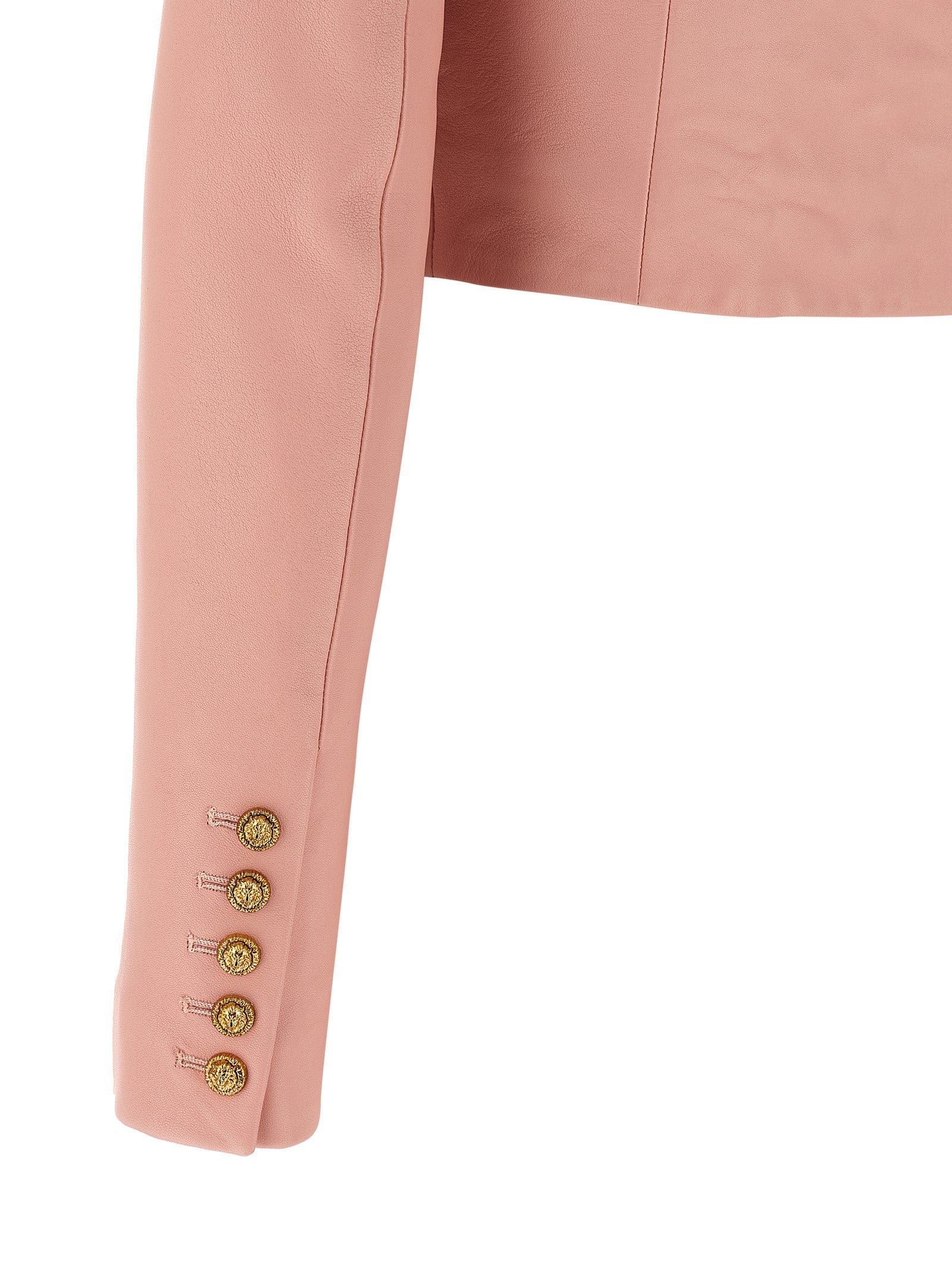 Testa di leone bolero blazer Pink Lamb Leather (ovis Aries) Blazer, Suits