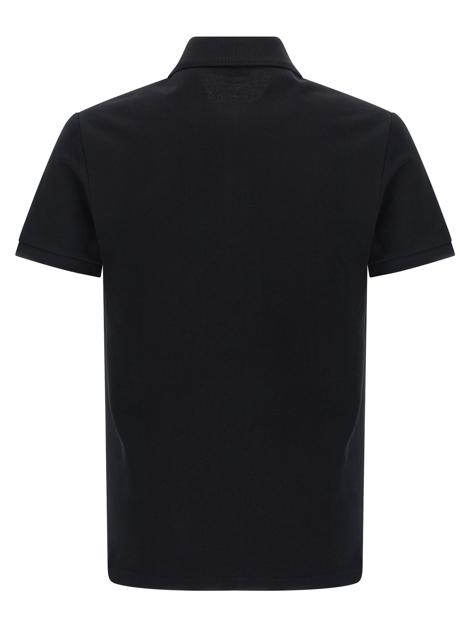 Embroidery polo shirt White/black Cotton