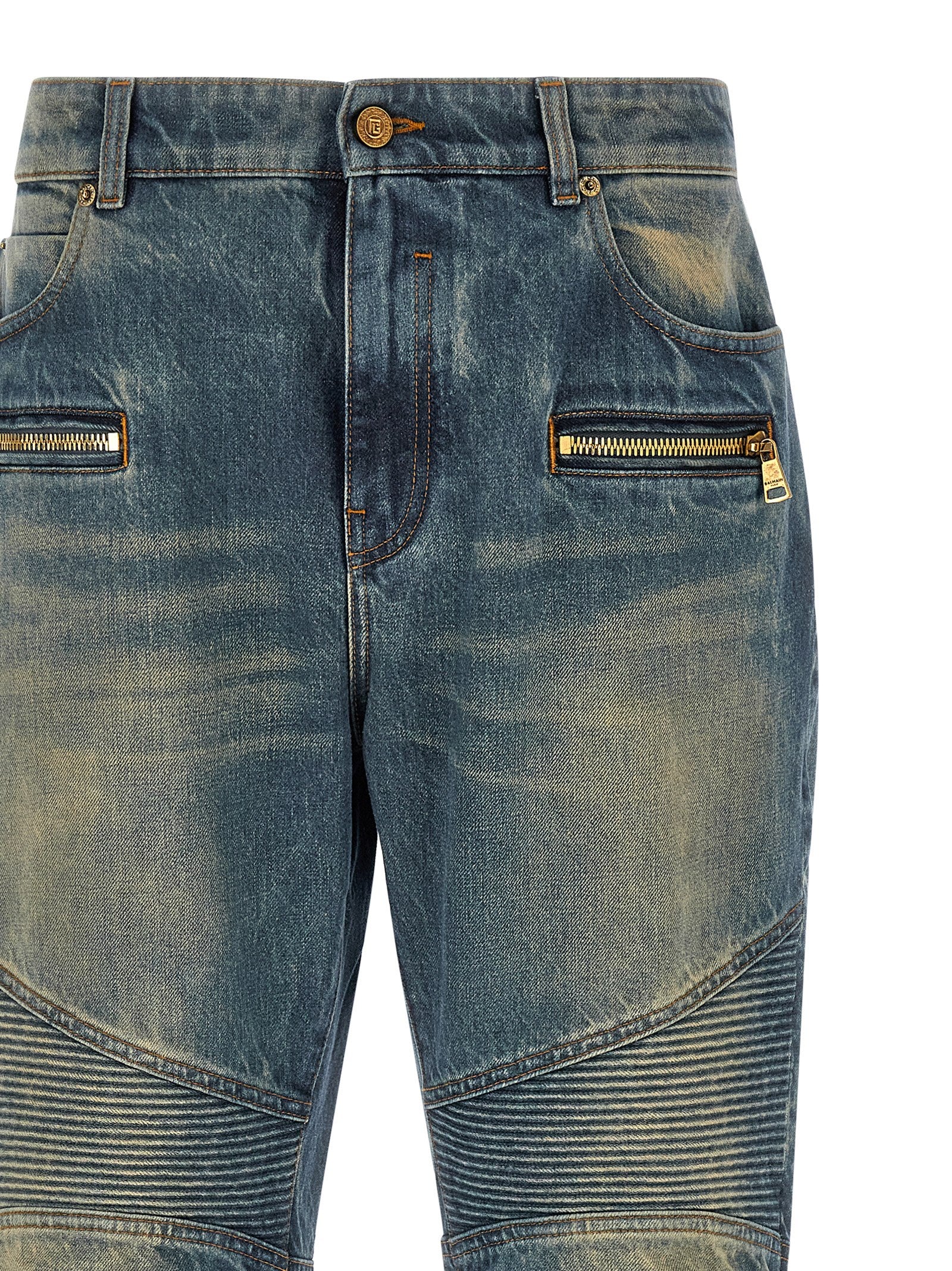 Biker jeans Blue Cotton