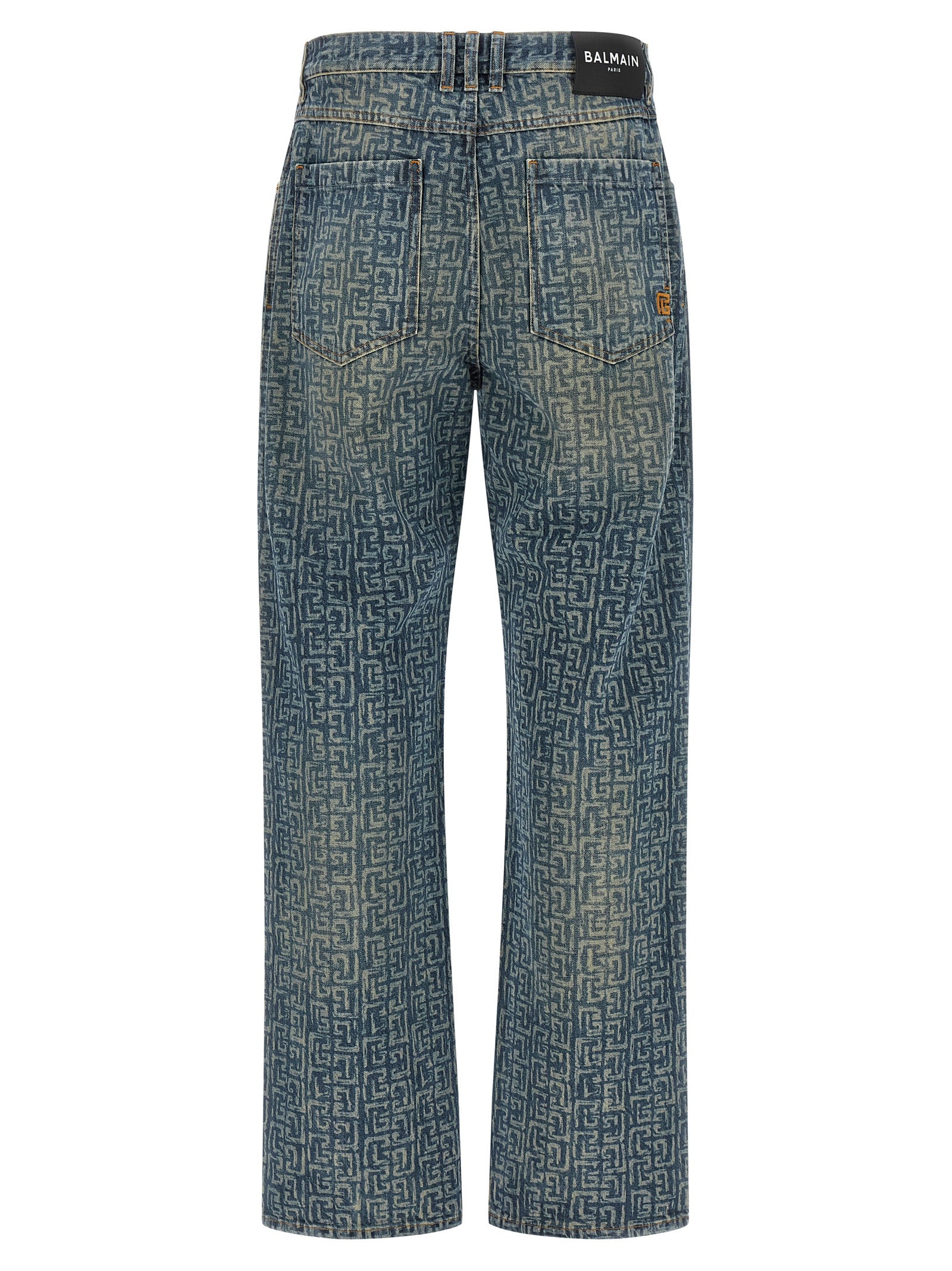 Jeans Monogram Blue Cotton