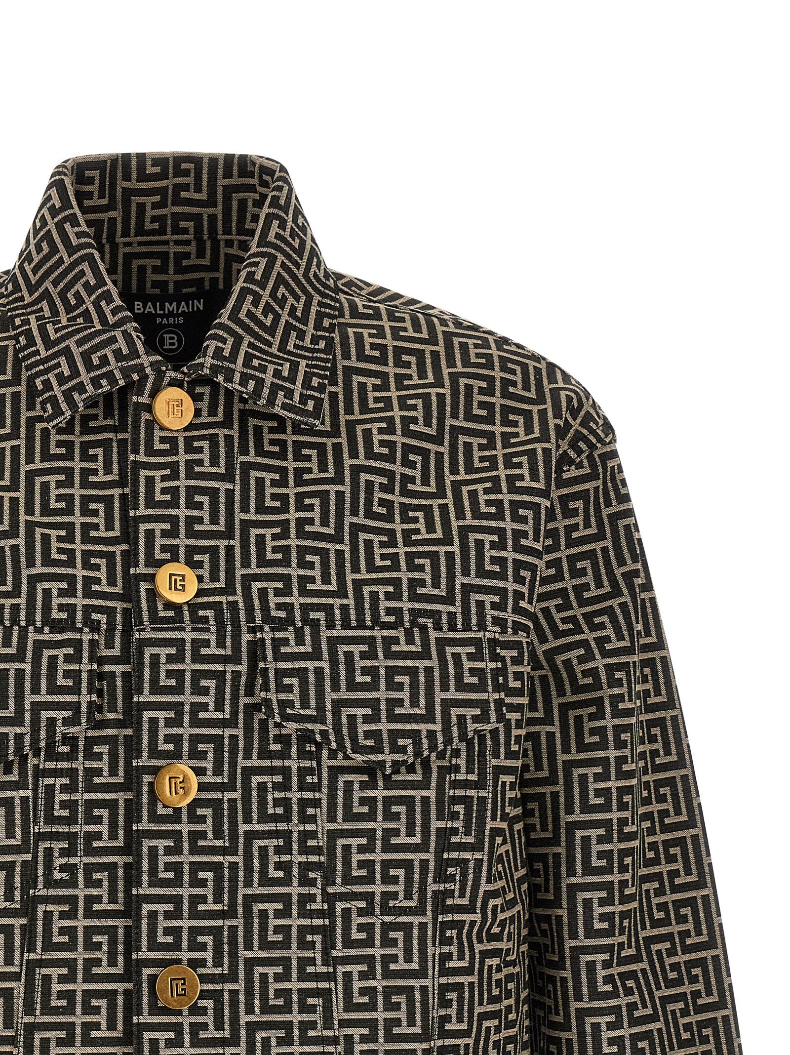 Jacquard monogram jacket Black Polyester Down Jacket, Parka, Casual