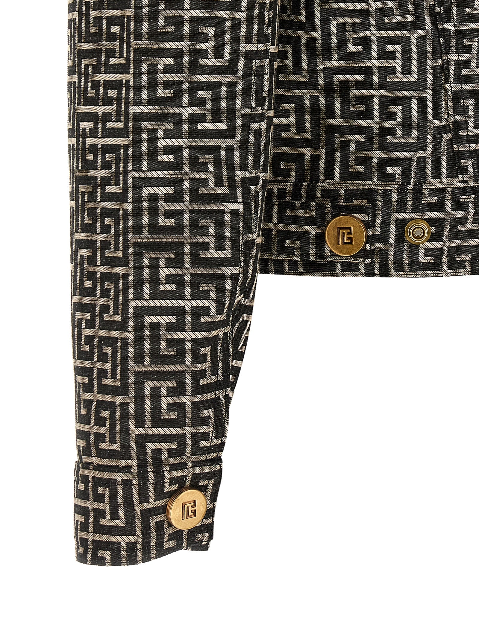Jacquard monogram jacket Black Polyester Down Jacket, Parka, Casual