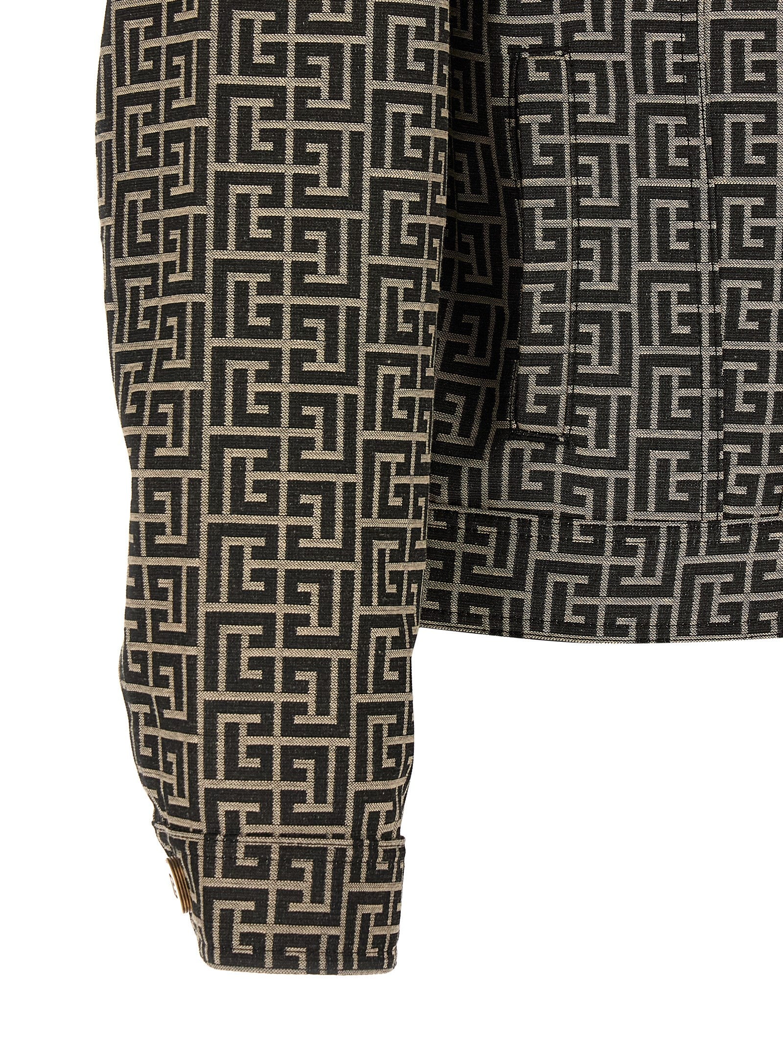 Jacquard monogram jacket Black Polyester Down Jacket, Parka, Casual