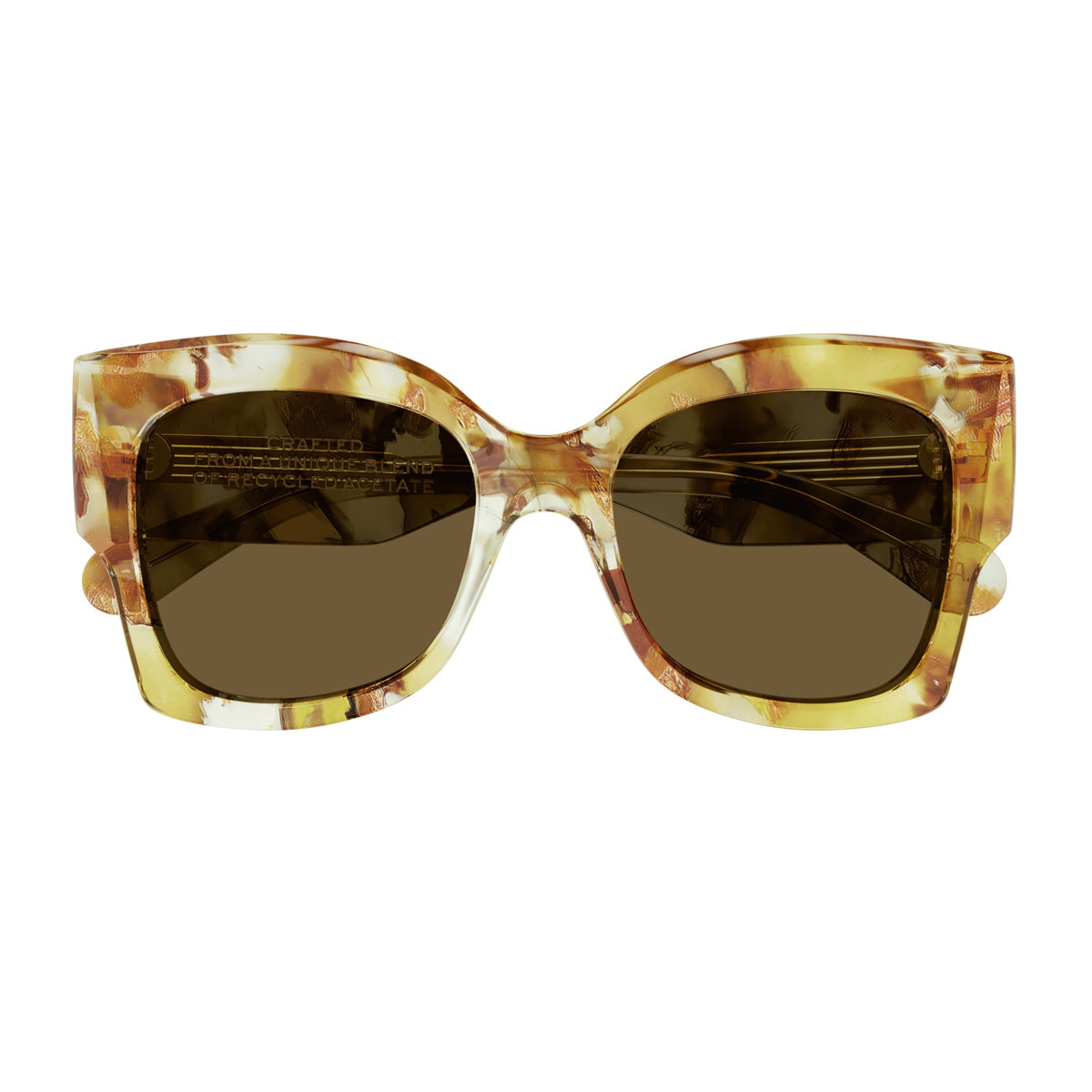 Chloé CH0252S Linea Gayia 003 Bronze Brown Multicolore Recycled Acetate Occhiali Da Sole