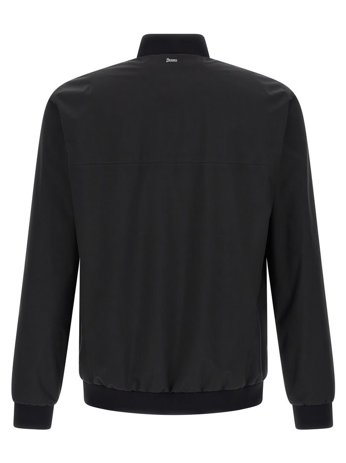 Functional bomber jacket Black Polyester Down Jacket, Parka, Casual