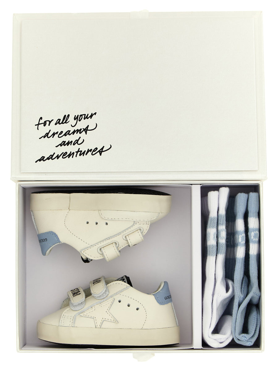 Golden Goose Baby School Sneaker — Cream