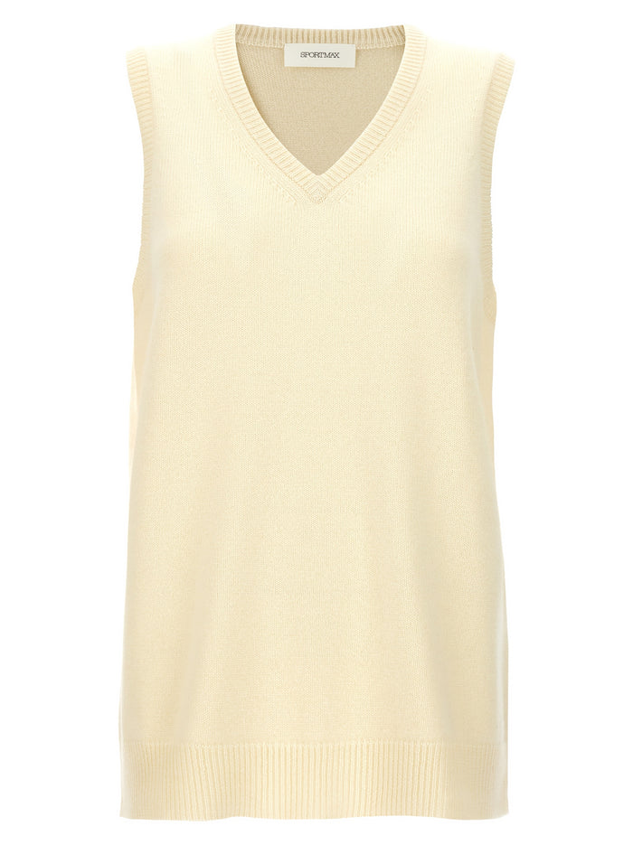 Gimmy vest Yellow Wool Cashmere Gilet