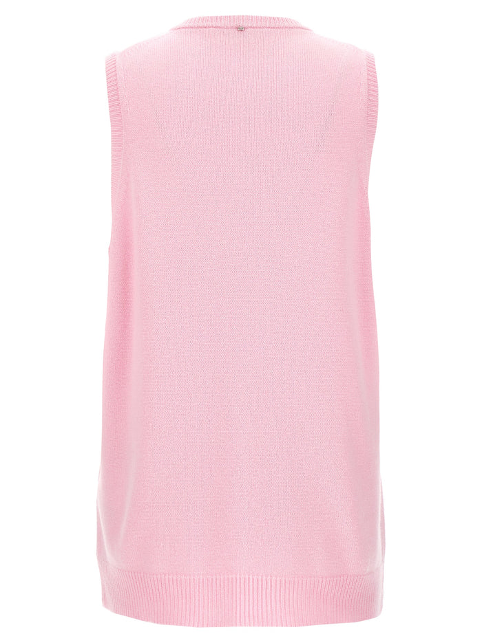 Gimmy vest Pink Wool Cashmere Gilet
