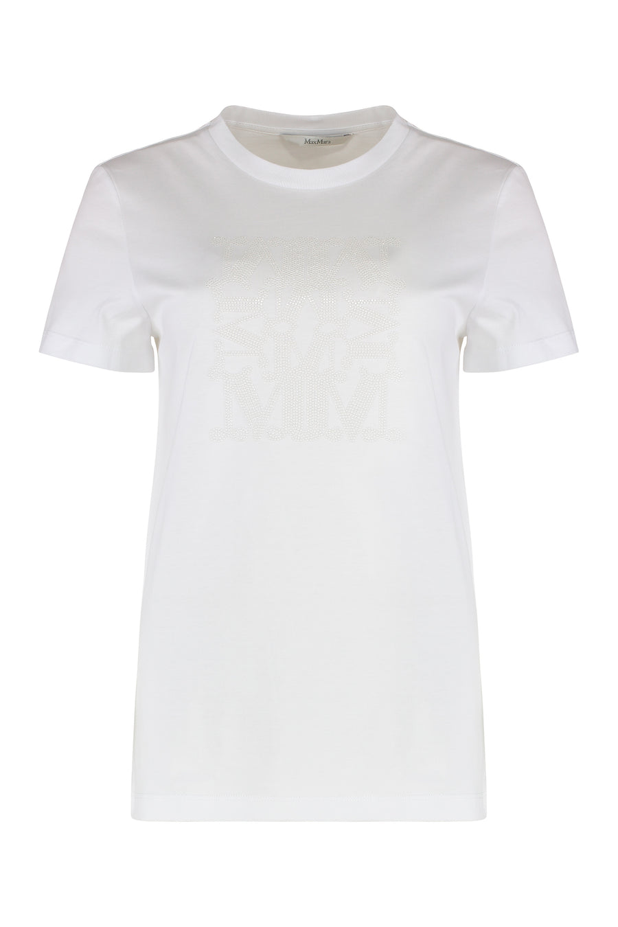 Crew-Neck T-Shirt Giovane Optical White Cotton T-shirts & Jerseys