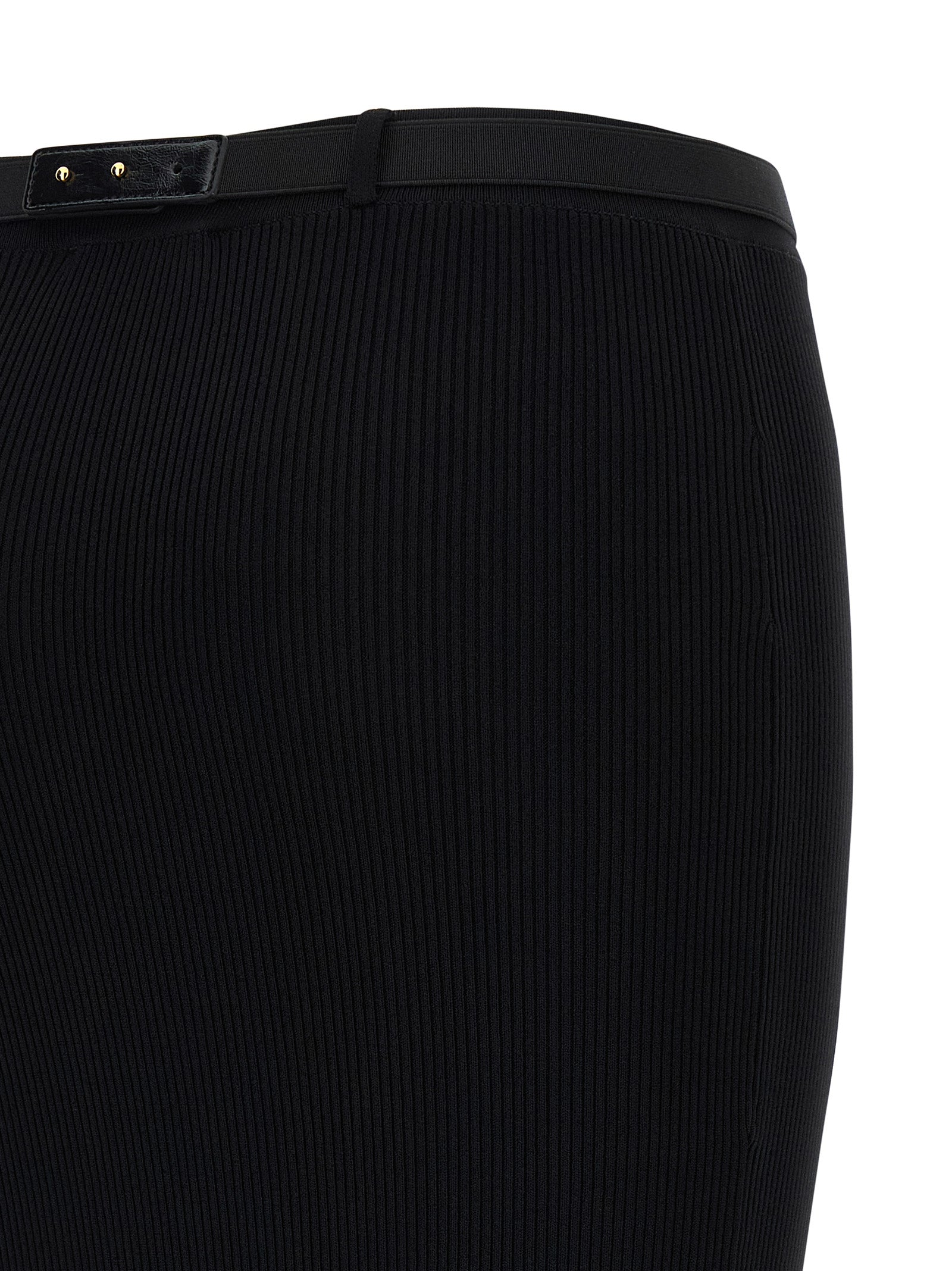 Ribbed knit skirt Black Viscose