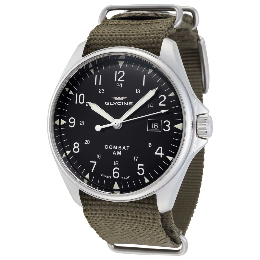 Glycine Mens Combat 6 Vintage 43mm Automatic Watch Gl0122 One Color Watches