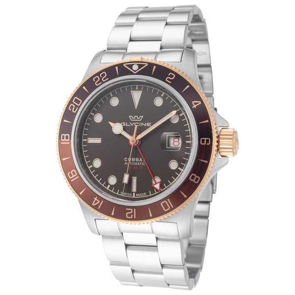 Glycine Mens Combat Sub Gmt 42 42mm Automatic Watch Gl0422 One Color Watches