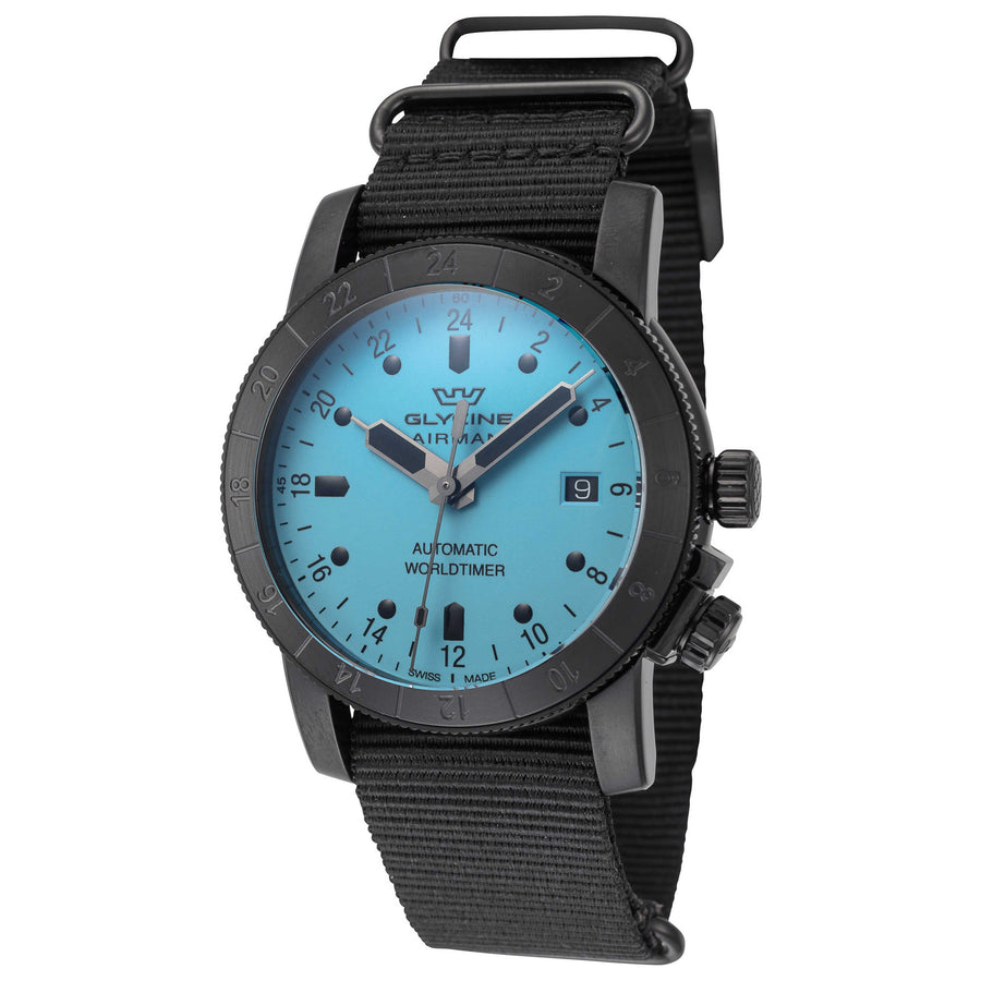 Glycine Mens Airman Contemporary Purist Gmt 42mm Automatic Watch Gl0491 One Color Watches