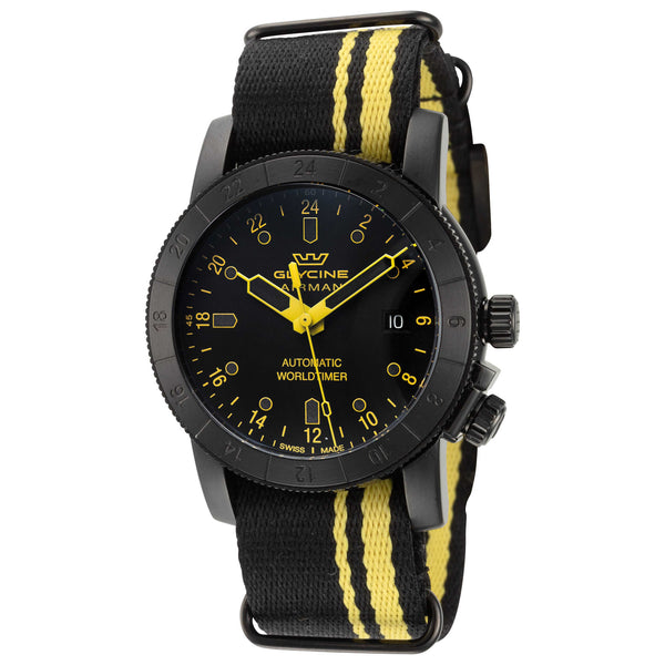 Glycine Mens Airman Contemporary Purist 42mm Automatic Watch Gl0498 One Color Watches