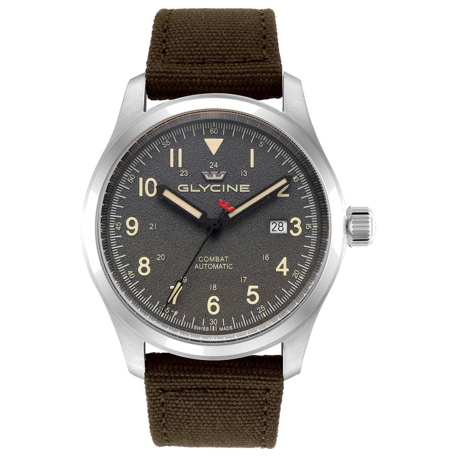 Glycine Mens Combat Field 42mm Automatic Fiber Watch Gl0563 One Color Watches