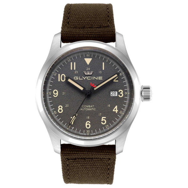 Glycine Mens Combat Field 40mm Automatic Fiber Watch Gl0577 One Color Watches