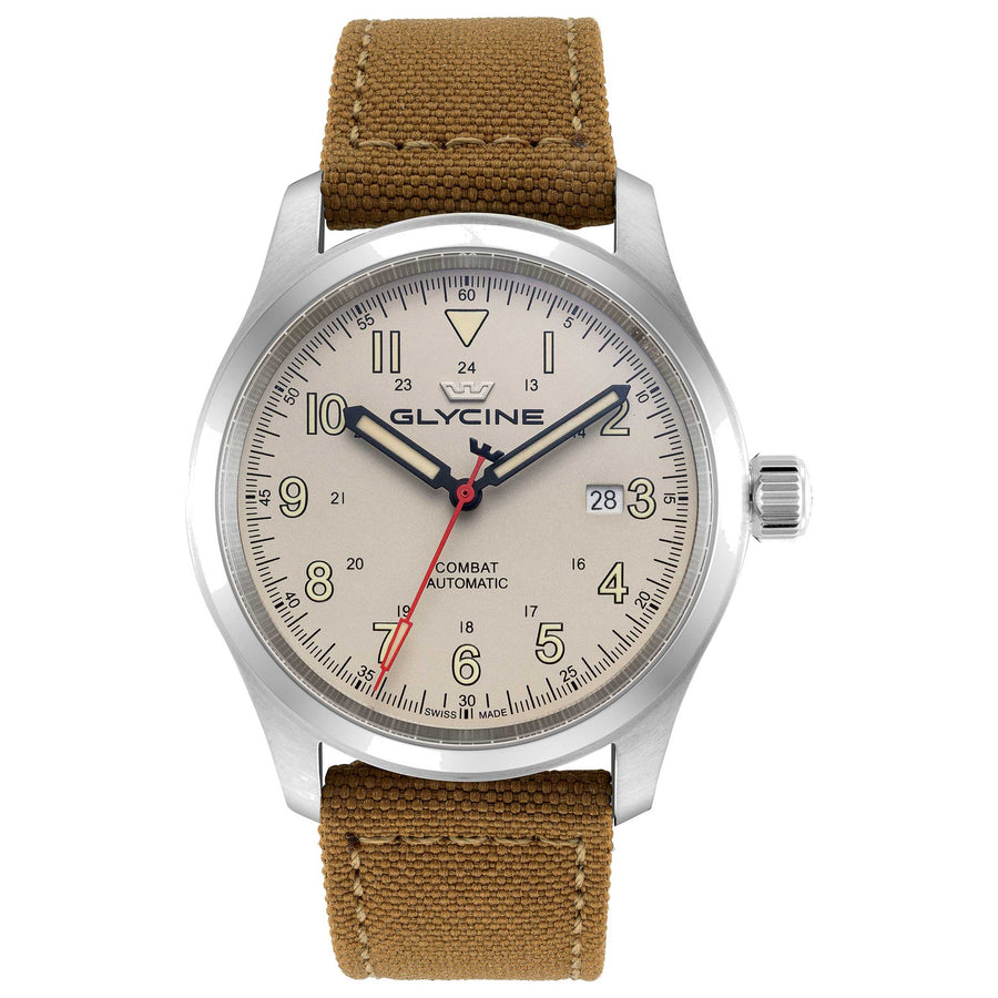Glycine Mens Combat Field 40mm Automatic Fiber Watch Gl0580 One Color Watches