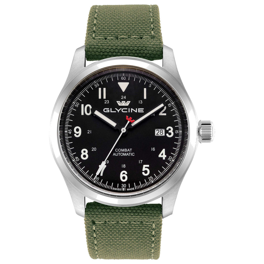 Glycine Mens Combat Field 40mm Automatic Fiber Watch Gl0585 One Color Watches