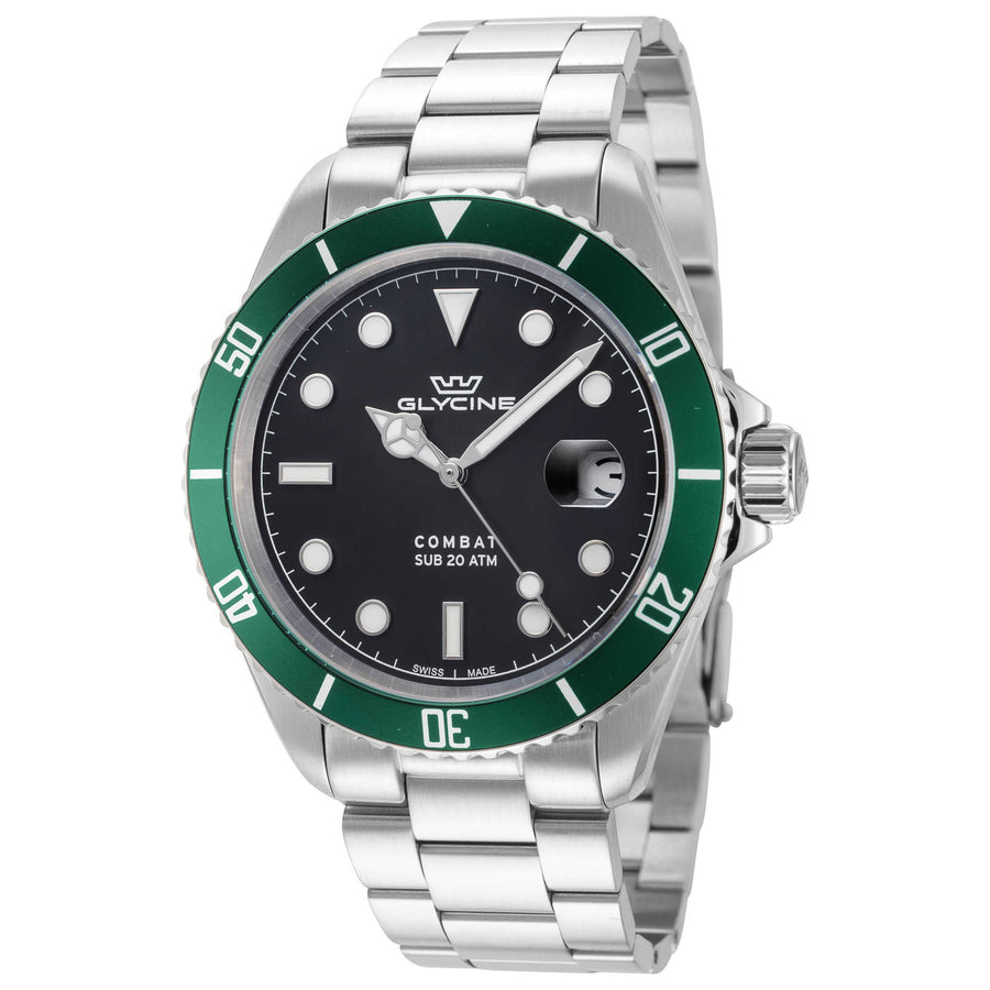 Glycine Mens Combat Quartz 40mm Watch Gl1061 One Color Watches