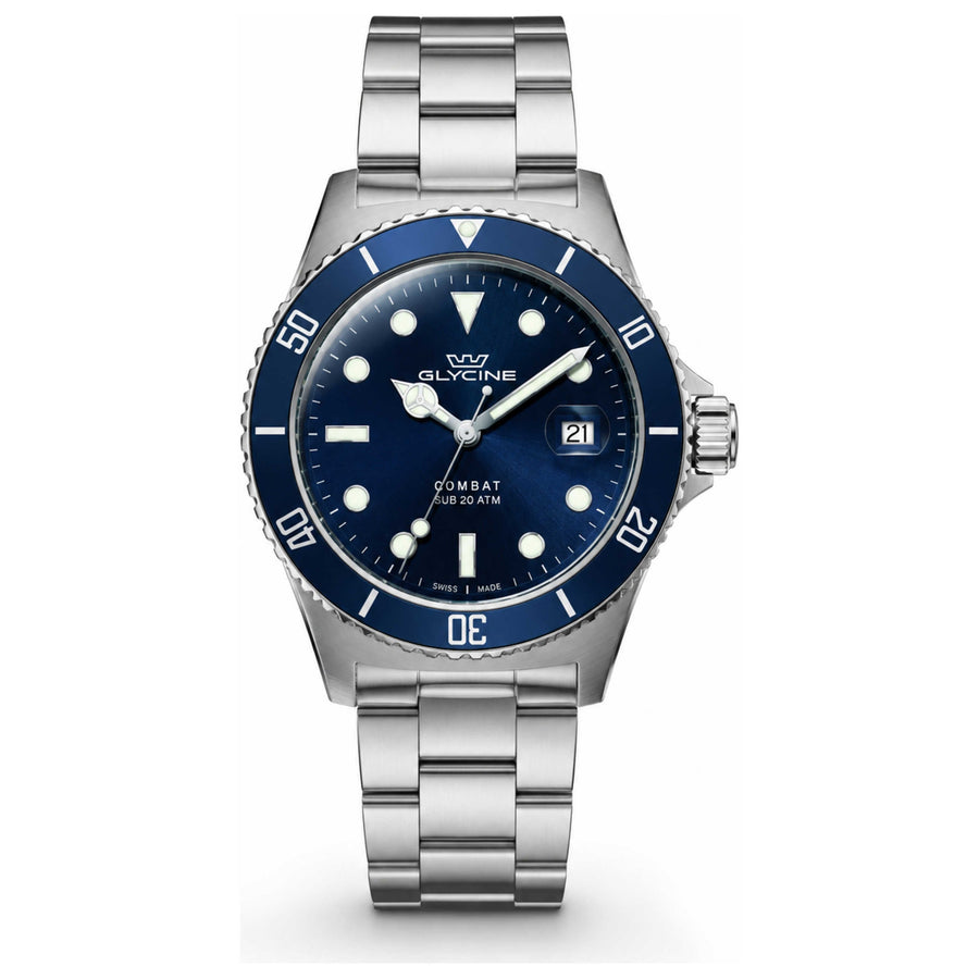 Glycine Mens Combat Quartz 40mm Watch Gl1064 One Color Watches