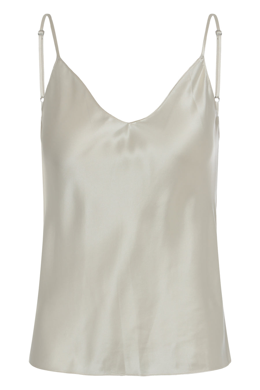 Silk Top With Adjustable Straps Panna Vests & Tank Tops