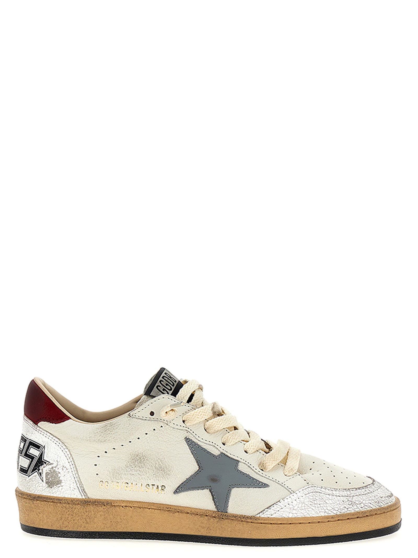 Ball Star Sneakers Red Goat Leather Cow