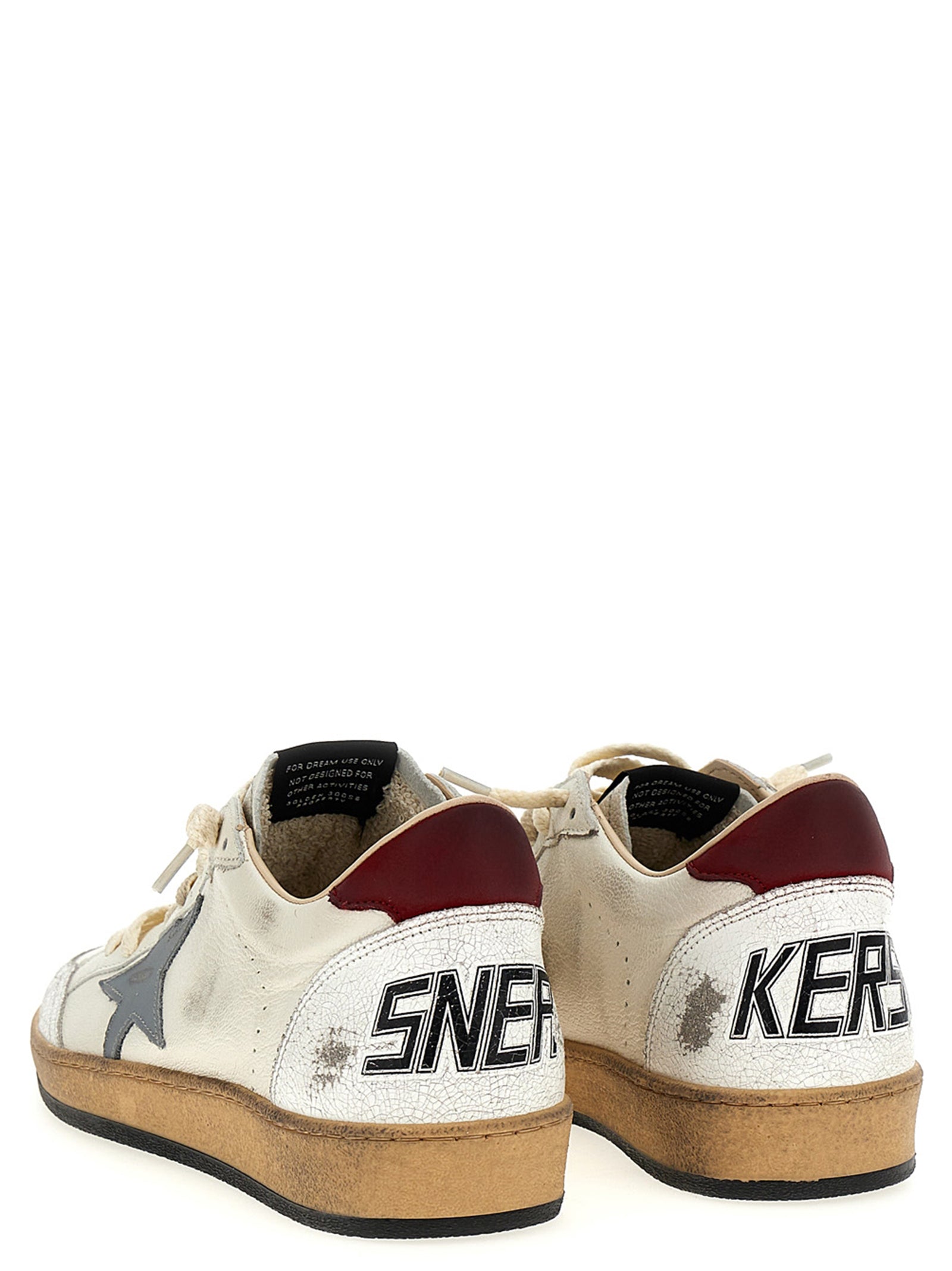 Ball Star Sneakers Red Goat Leather Cow