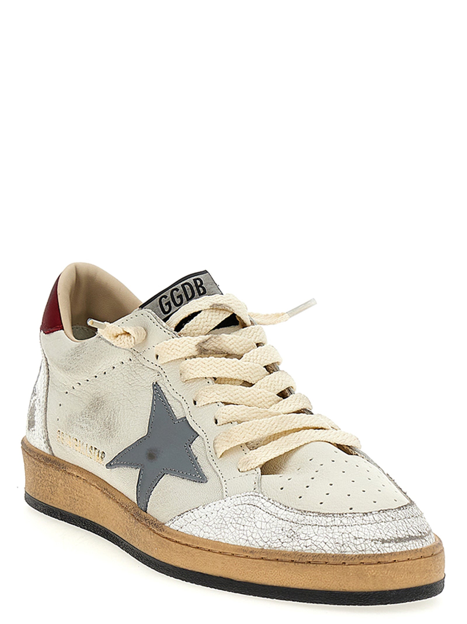 Ball Star Sneakers Red Goat Leather Cow