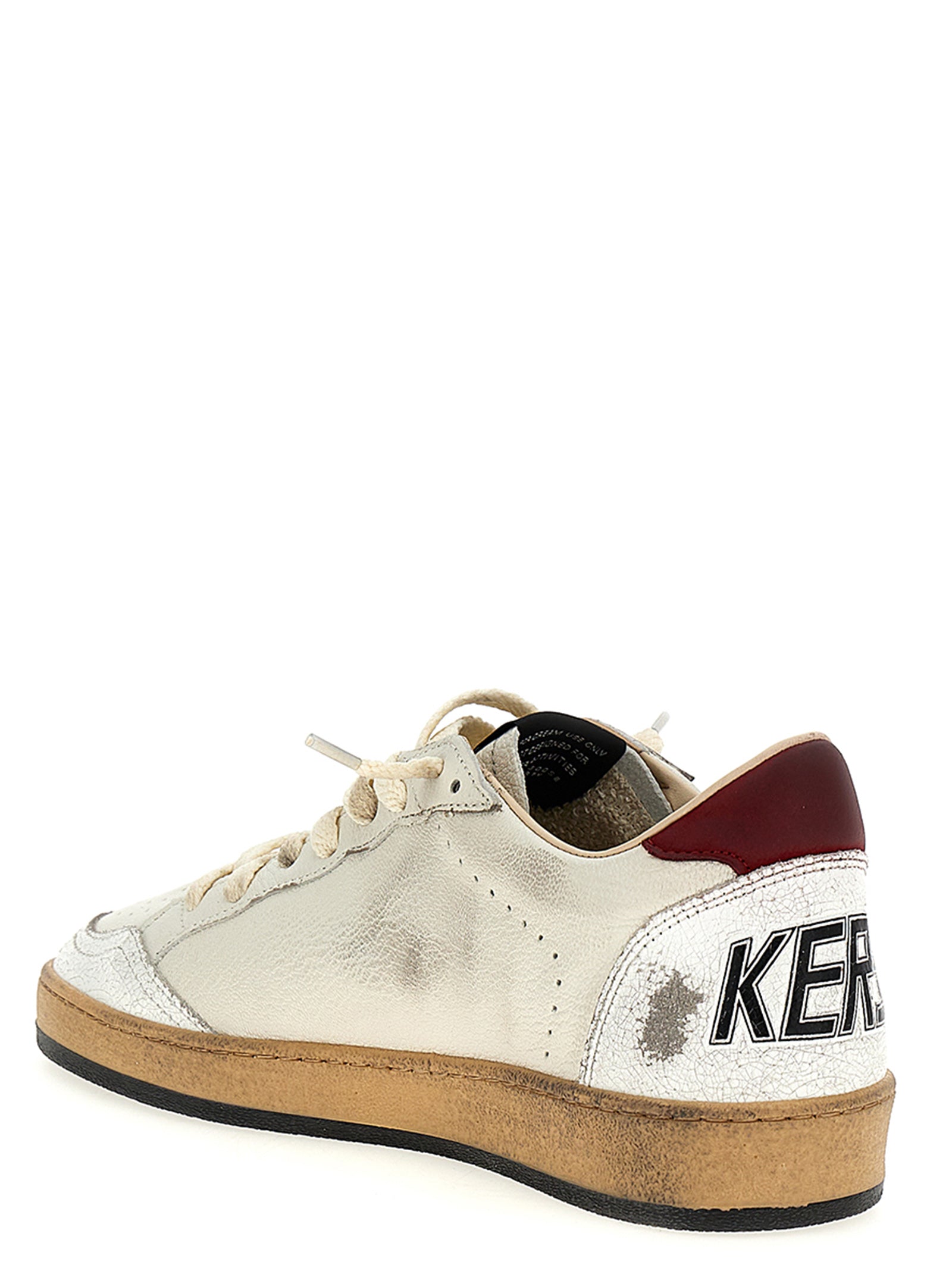 Ball Star Sneakers Red Goat Leather Cow