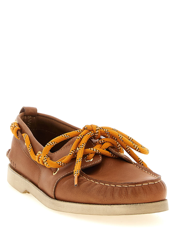 Leather Boat Shoe Brown Cow (bos Taurus) Loafers
