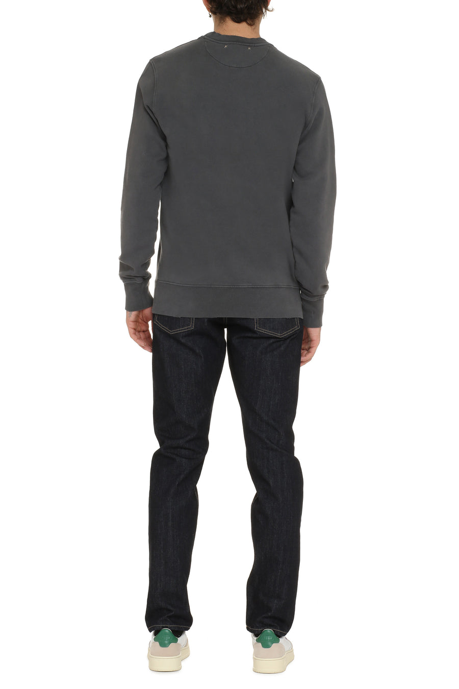 Cotton Crew-Neck Sweatshirt Grey Sweatshirts