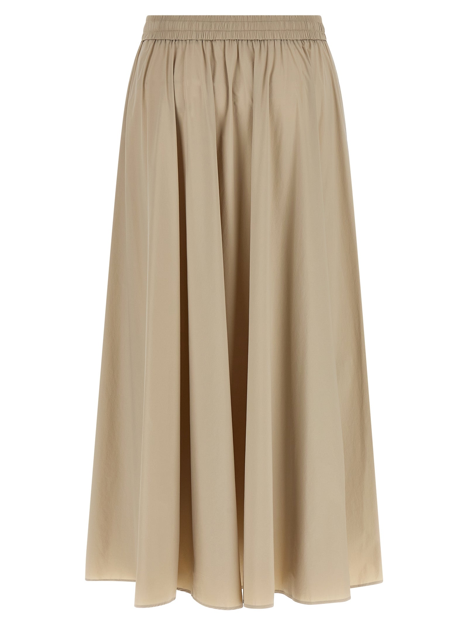 Flared skirt Beige Polyamide