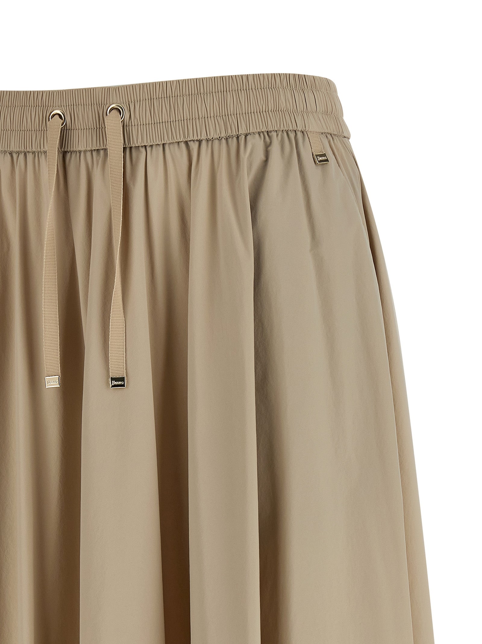 Flared skirt Beige Polyamide