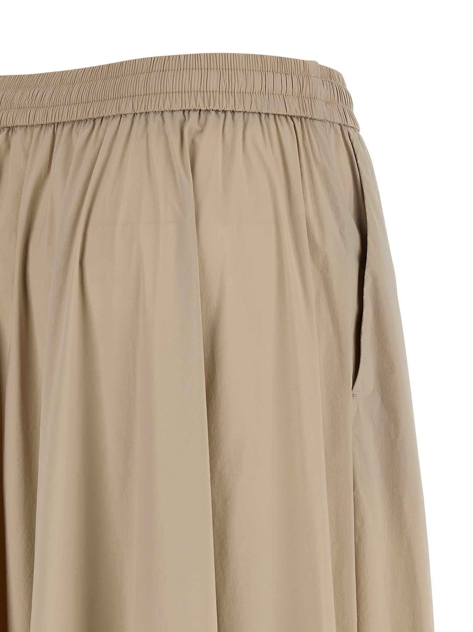 Flared skirt Beige Polyamide