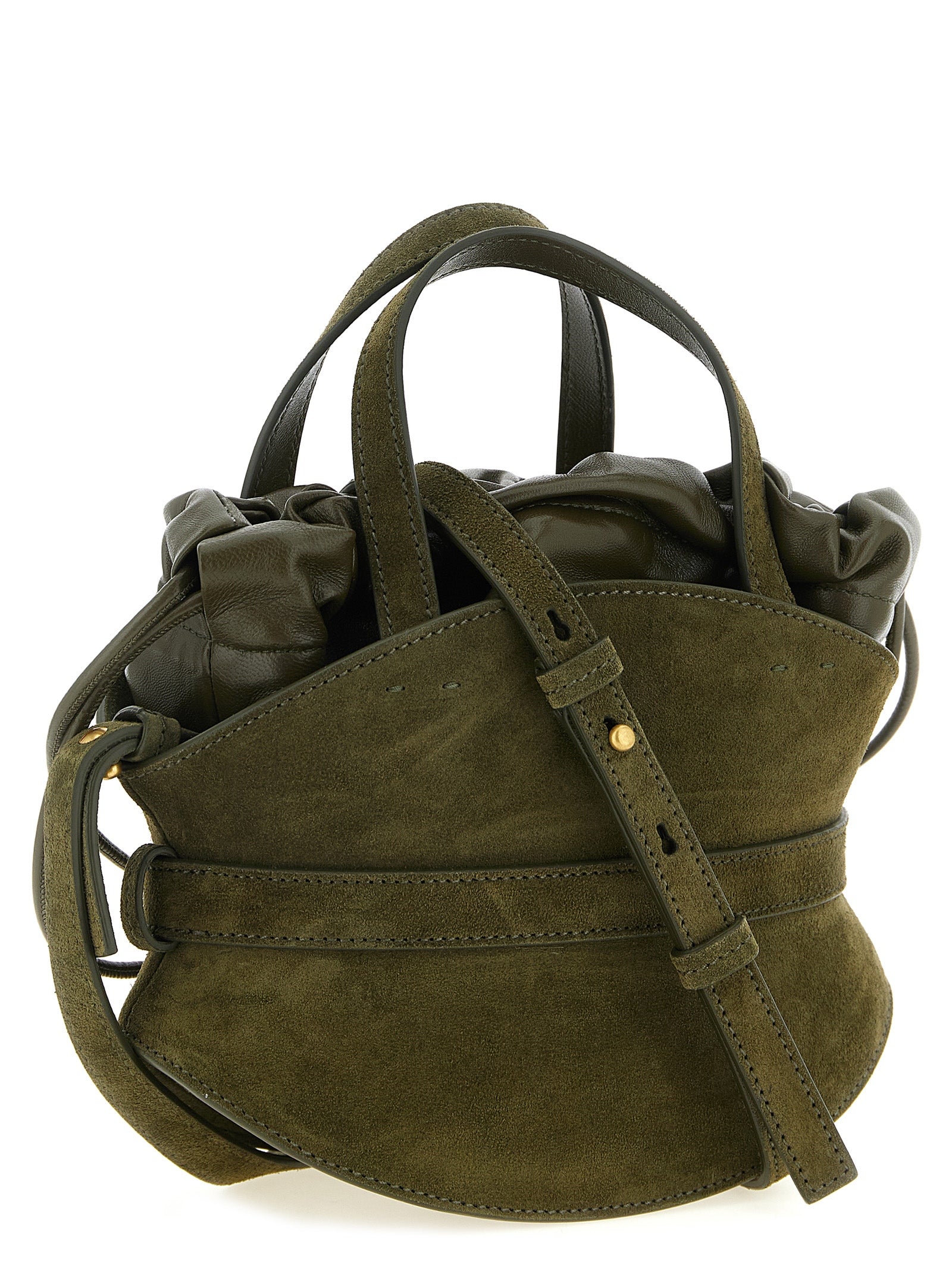Shuffle mini handbag Green Calfskin Leather (bos Taurus) Hand Bags