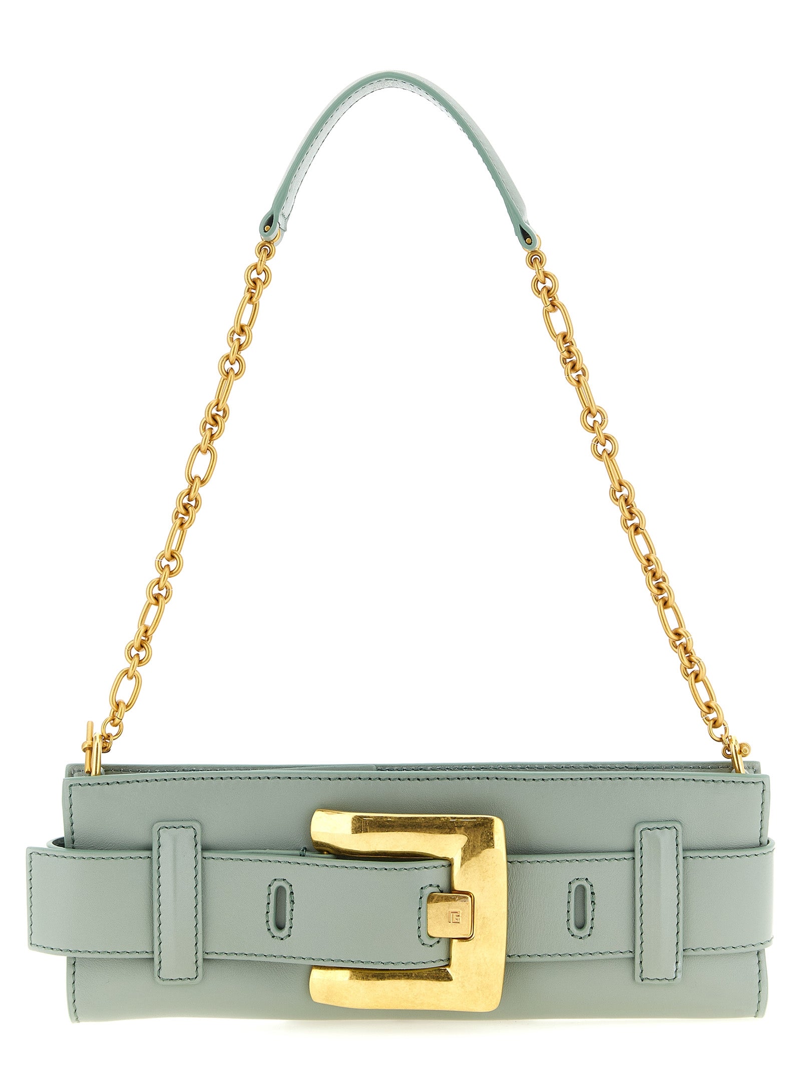 Anthem clutch Green Calfskin Leather (bos Taurus)