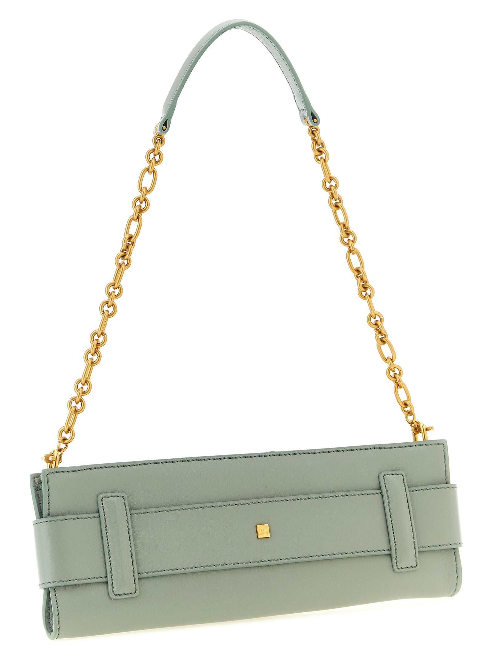 Anthem clutch Green Calfskin Leather (bos Taurus)