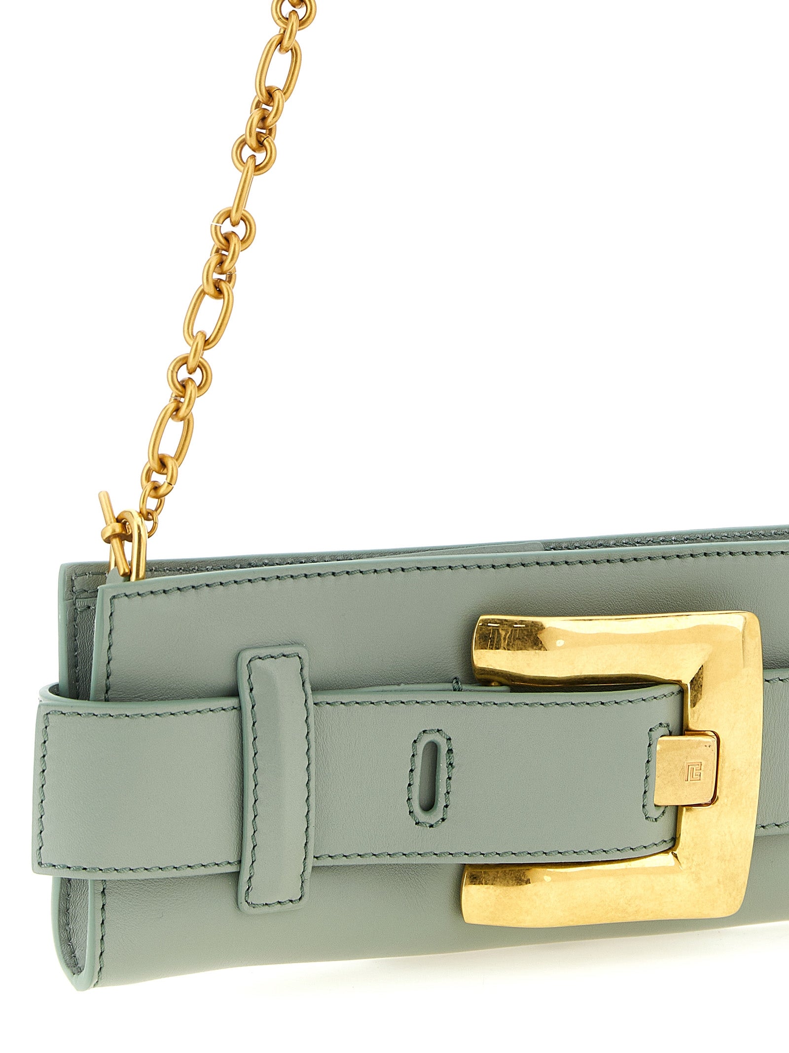 Anthem clutch Green Calfskin Leather (bos Taurus)