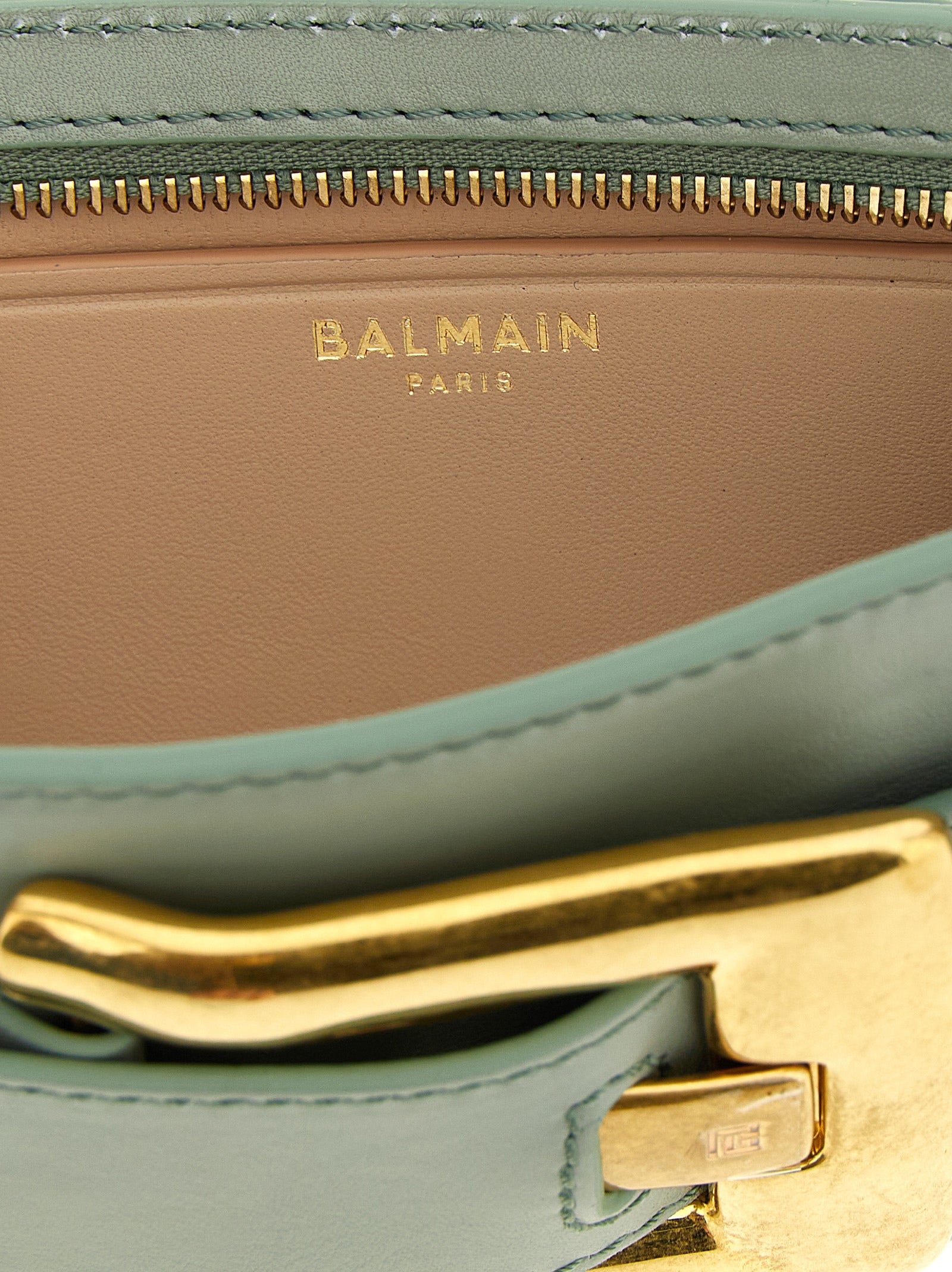 Anthem clutch Green Calfskin Leather (bos Taurus)